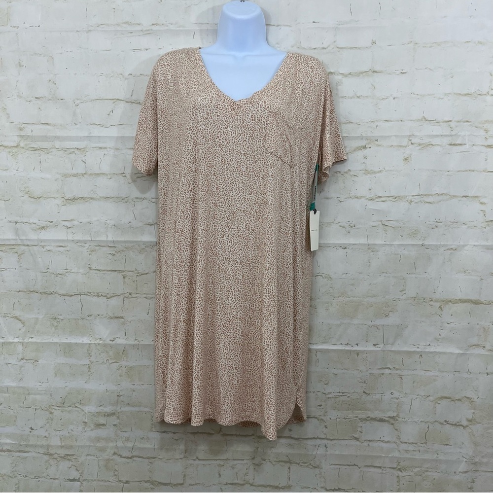 Stitch Fix Awhile Tan Animal Print Night Sleep Gown
